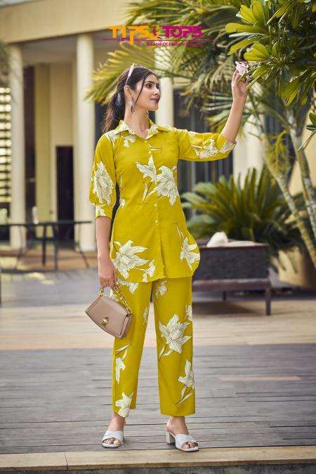 Tips & tops lifestyle coord set Wholesale kurti fabric in Surat