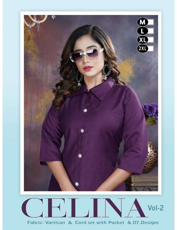 Trendy celina vol 2 coord set ladies kurti manufacturer in surat