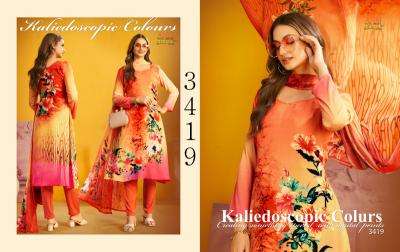 Vaishali digital print pura crape Dress materials wholesale price in Vadodara