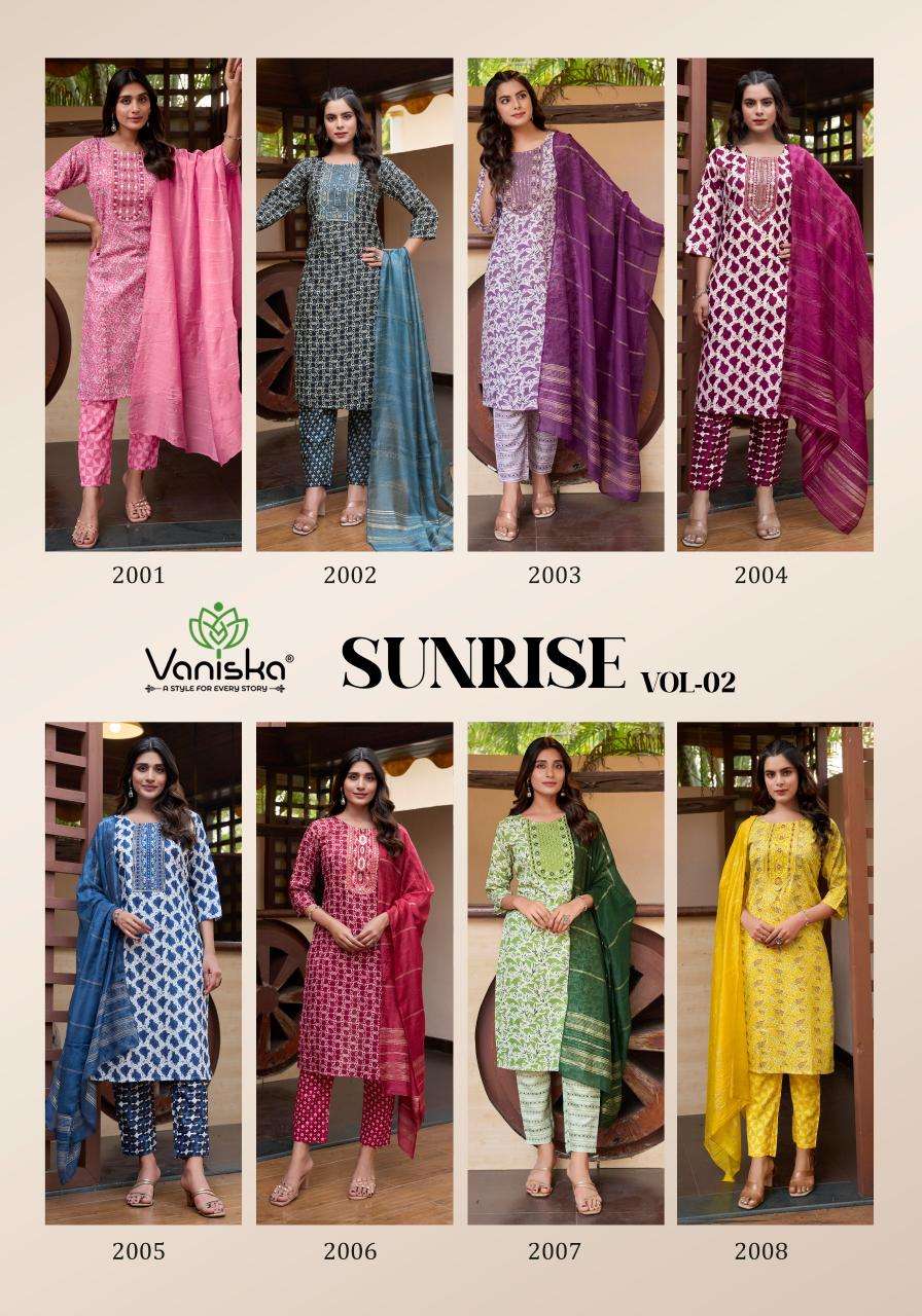 Vaniska sunrise vol 2 kurtis manufacturing in polarish parvat patiya surat