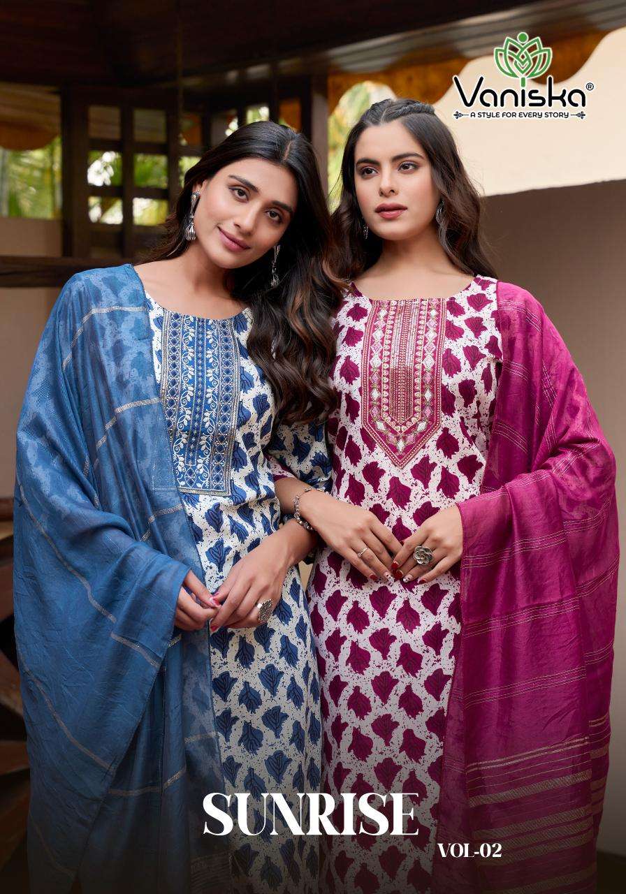 Vaniska sunrise vol 2 kurtis manufacturing in polarish parvat patiya surat