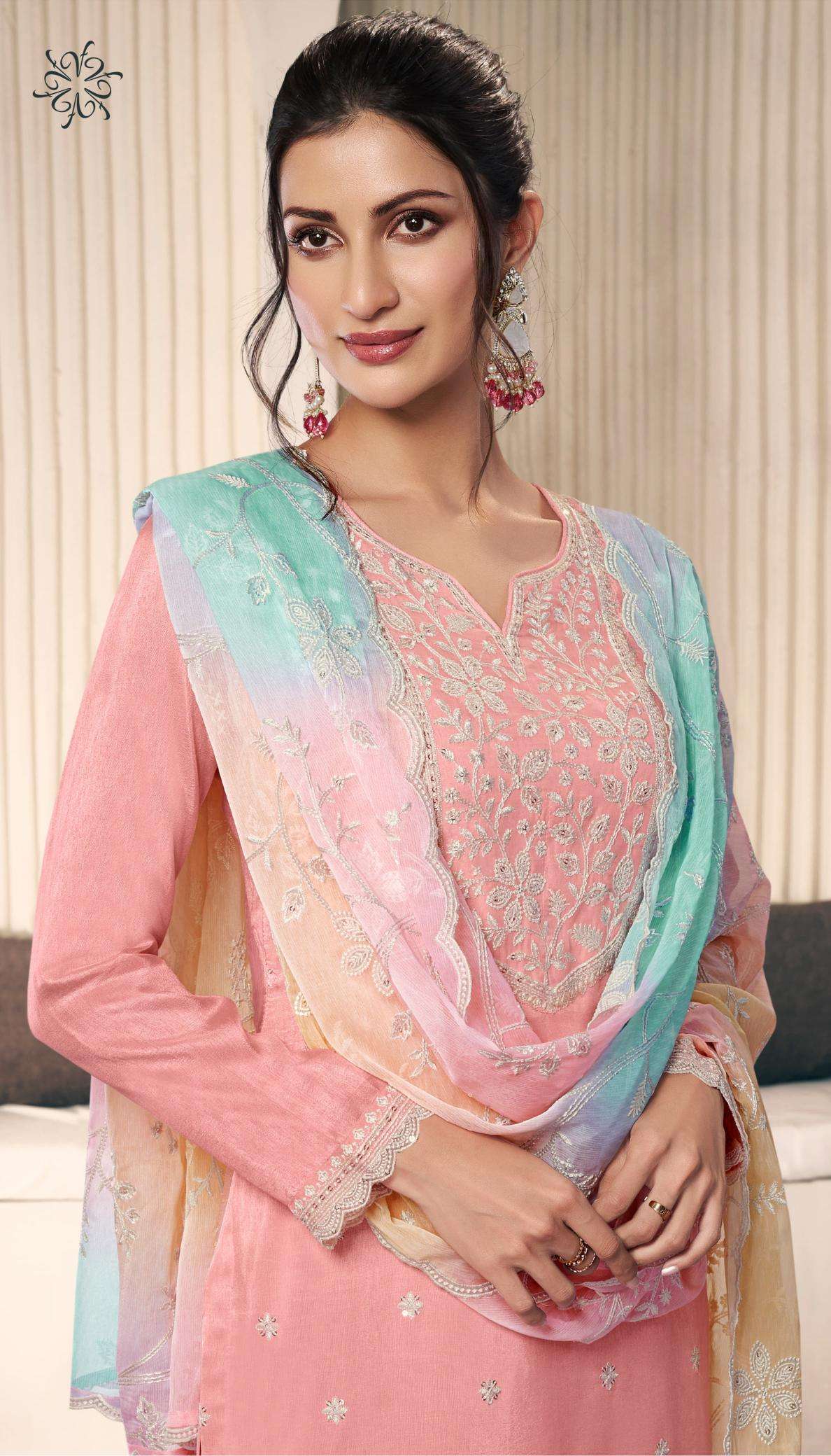 Vinay kuleesh ombre moonga Pakistani lawn suits online in Bangalore