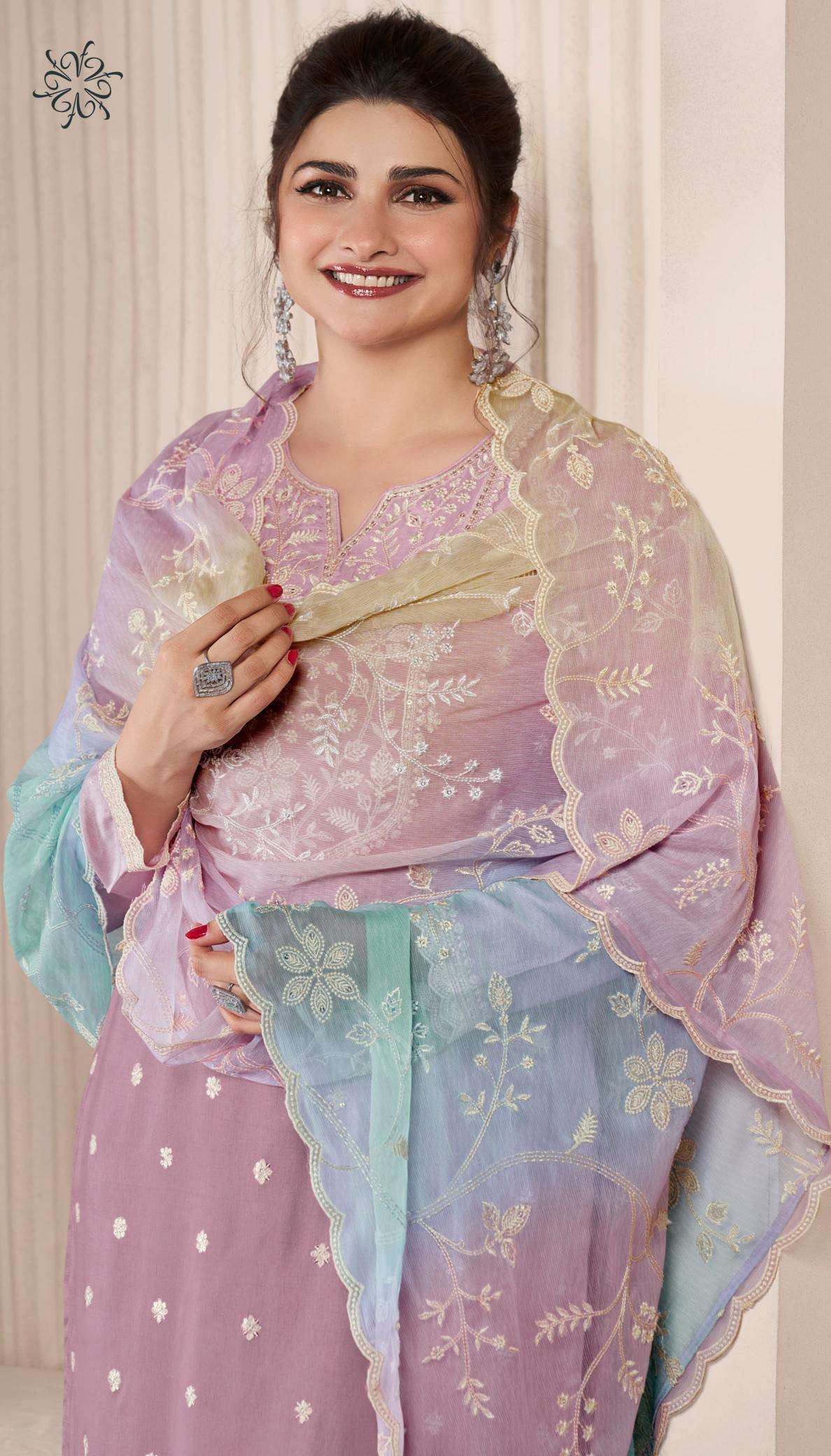 Vinay kuleesh ombre moonga Pakistani lawn suits online in Bangalore