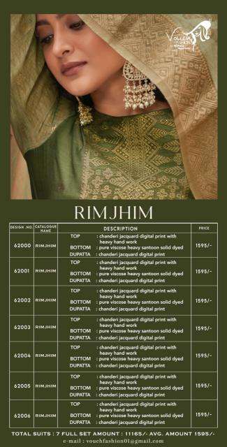 Vouch fashion rimzim Dress material wholesalers in Surat