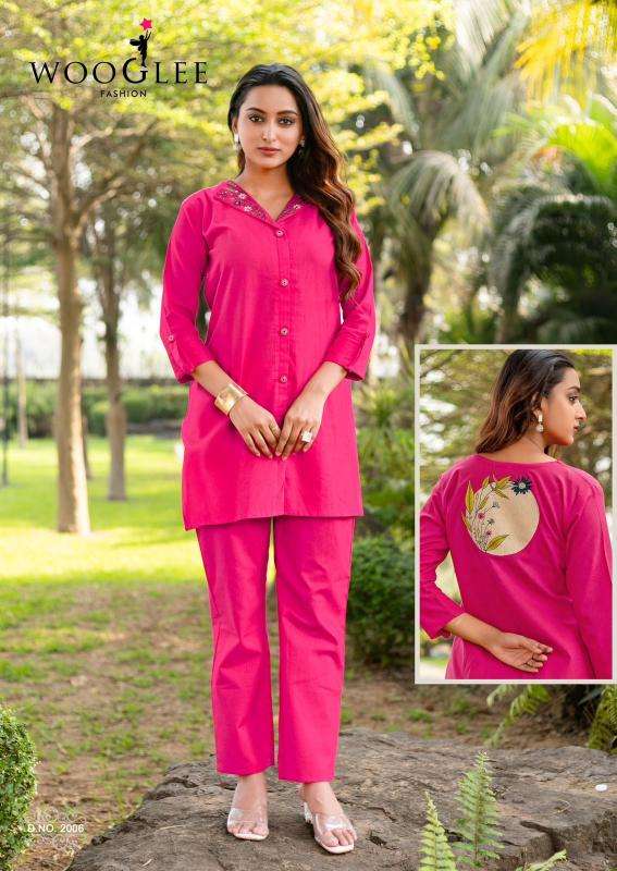 Wooglee zeel cotton coord set ladies kurti manufacturer in surat surat gujarat