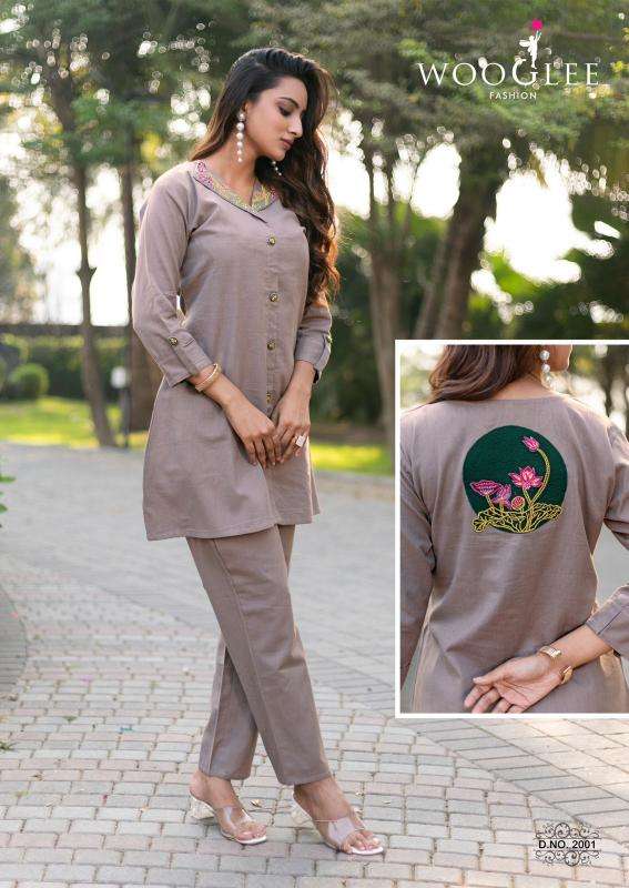 Wooglee zeel cotton coord set ladies kurti manufacturer in surat surat gujarat