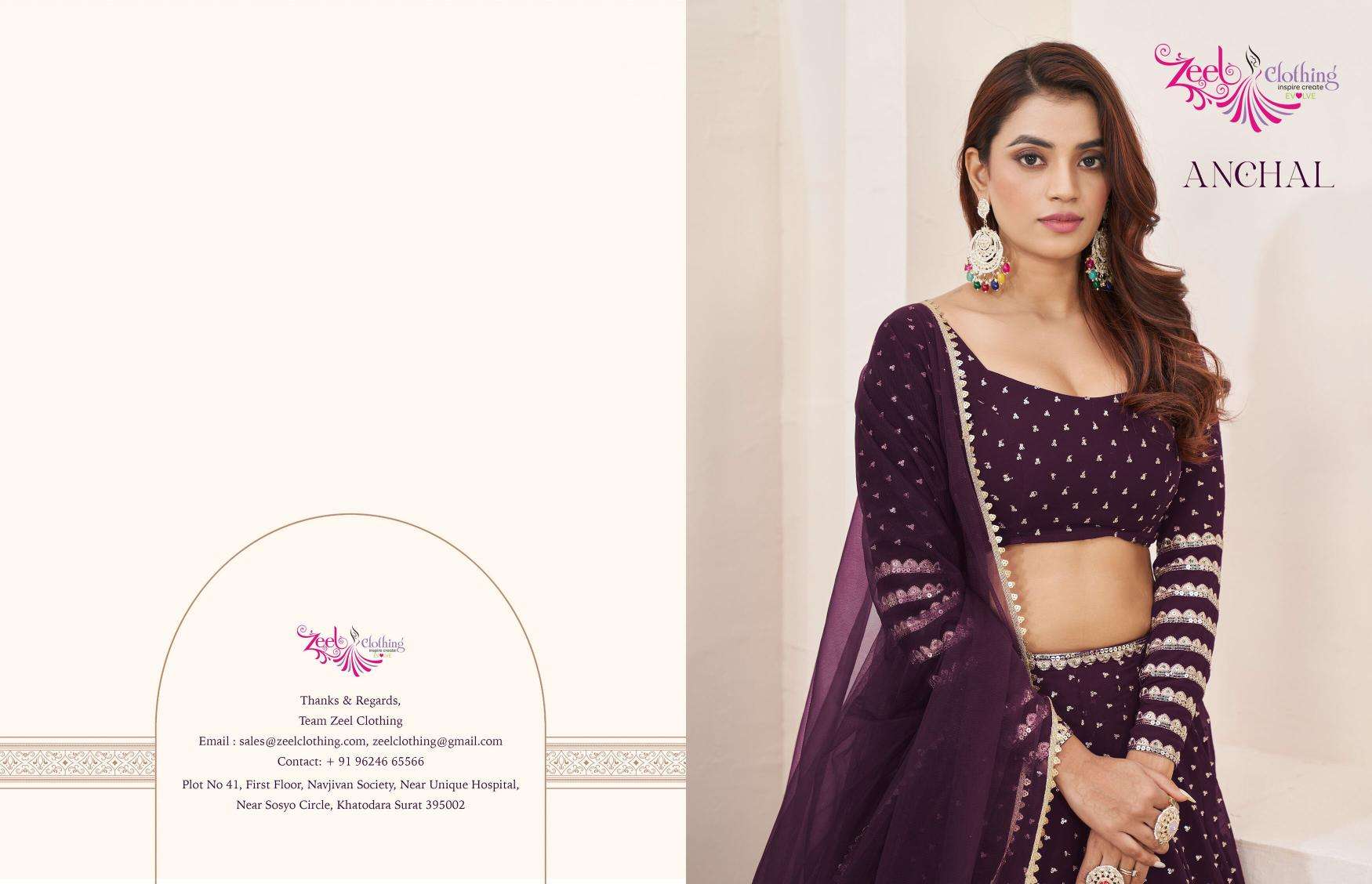 Zeel clothing anchal Lehenga Choli wholesale in Bangalore