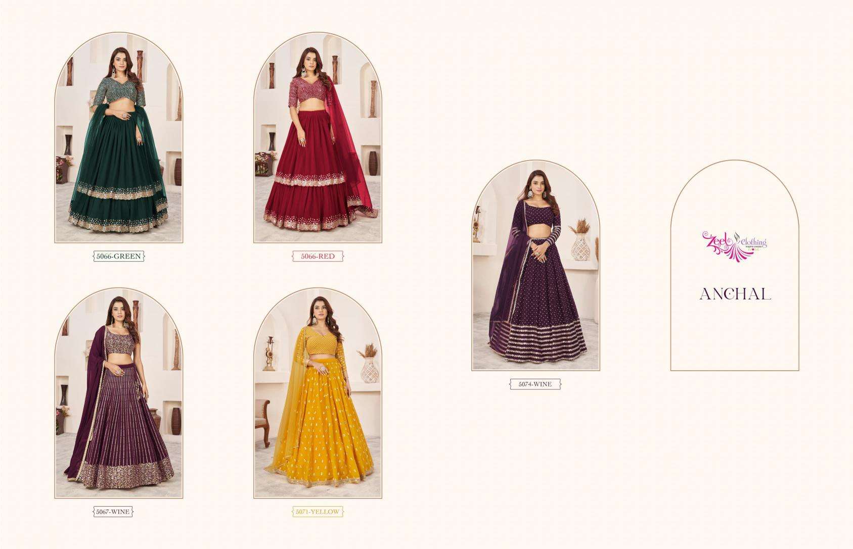 Zeel clothing anchal Lehenga Choli wholesale in Bangalore
