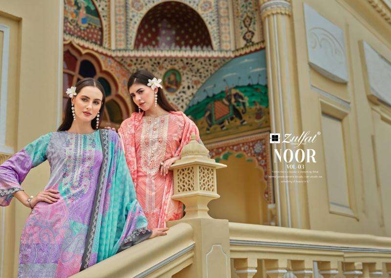 Zulfat designer suits noor vol 3 Dress material trading companies in kolkata
