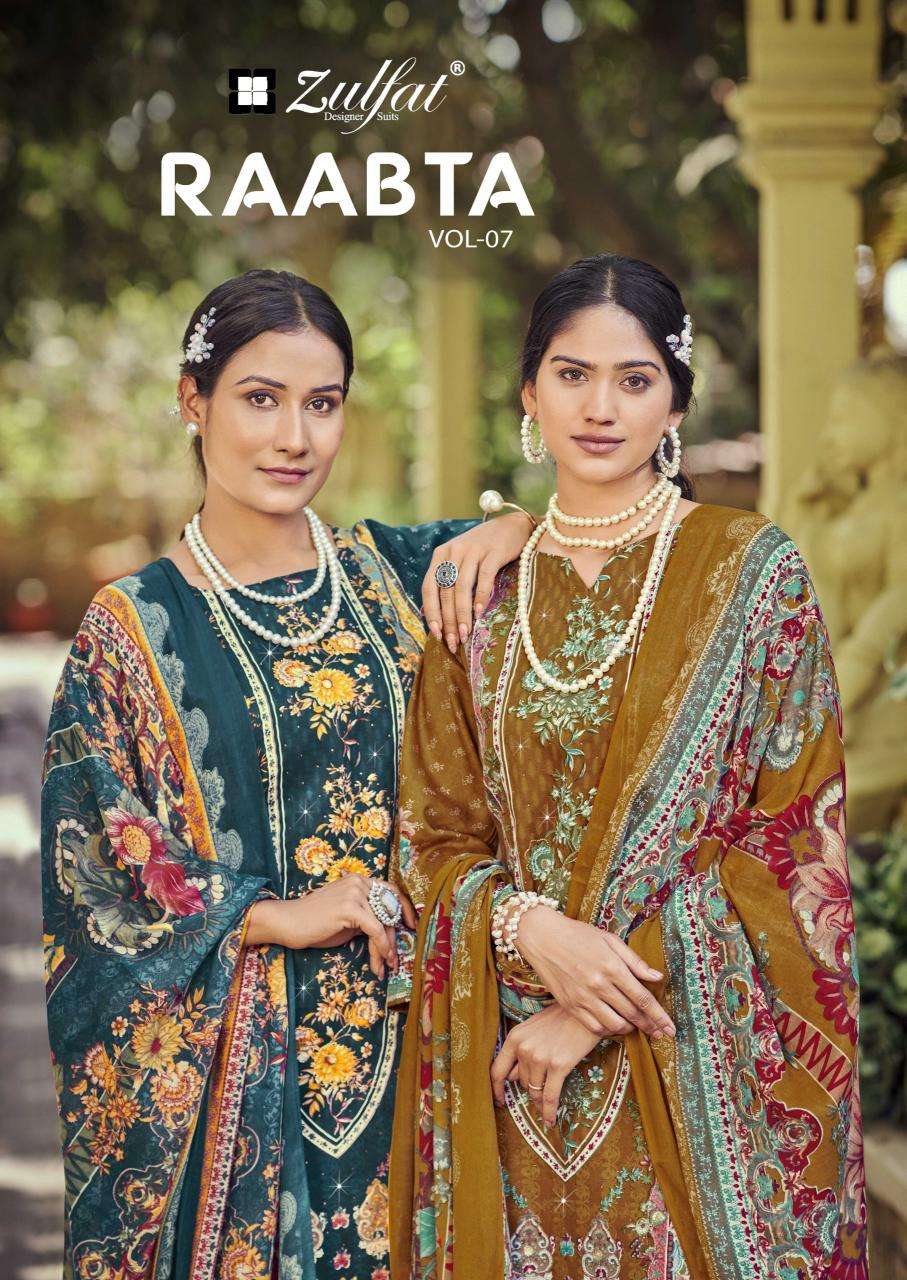 Zulfat designer suits raabta vol 7 Bulk dress material suppliers