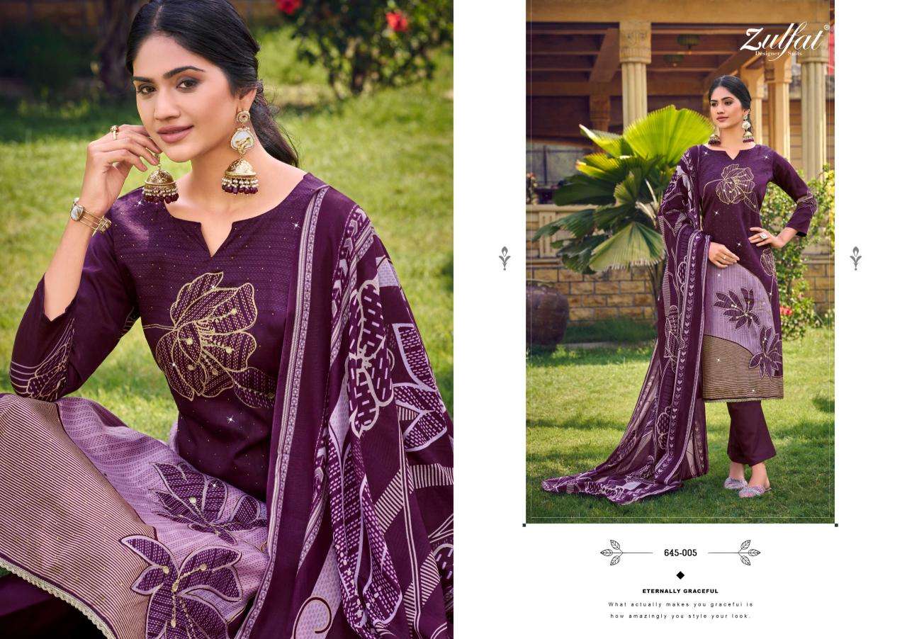 Zulfat designer suits sajni vol 7  Wholesale designer dress materials in Surat