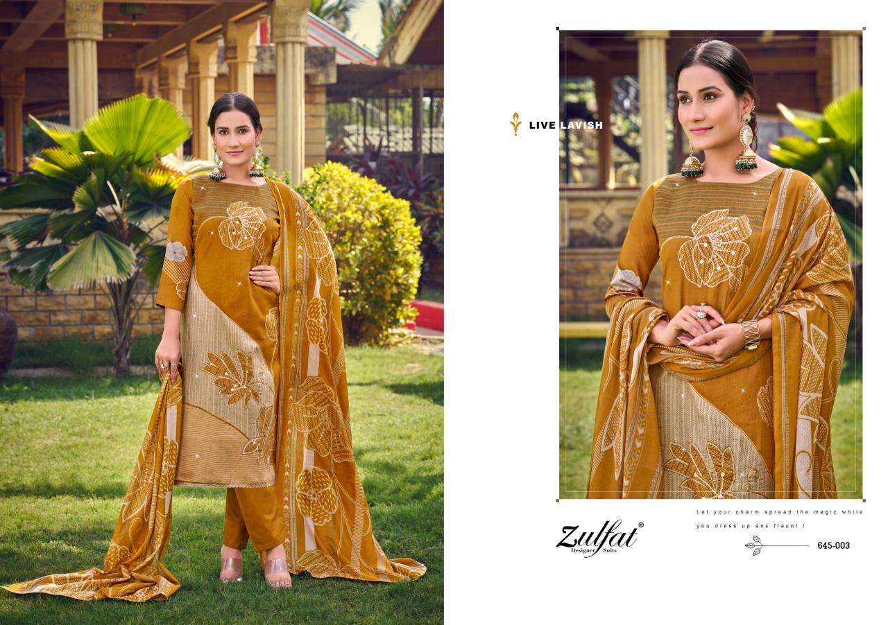 Zulfat designer suits sajni vol 7  Wholesale designer dress materials in Surat