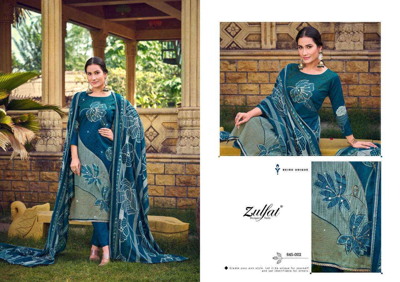 Zulfat designer suits sajni vol 7  Wholesale designer dress materials in Surat