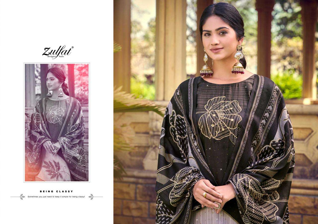 Zulfat designer suits sajni vol 7  Wholesale designer dress materials in Surat