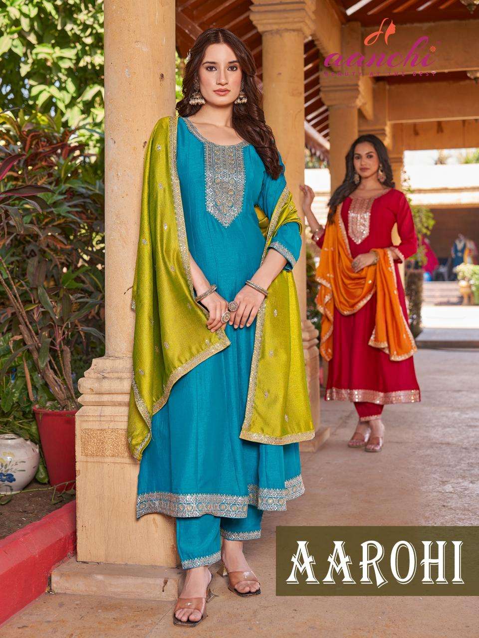 Aanchi aarohi vichitra silk 3 north indian kurtis