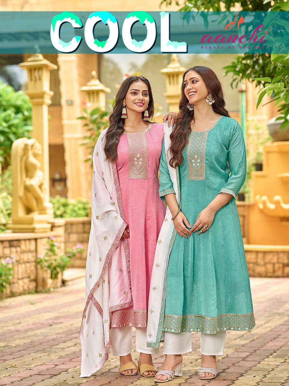 Aanchi cool fancy 3 indian cotton kurtis sale