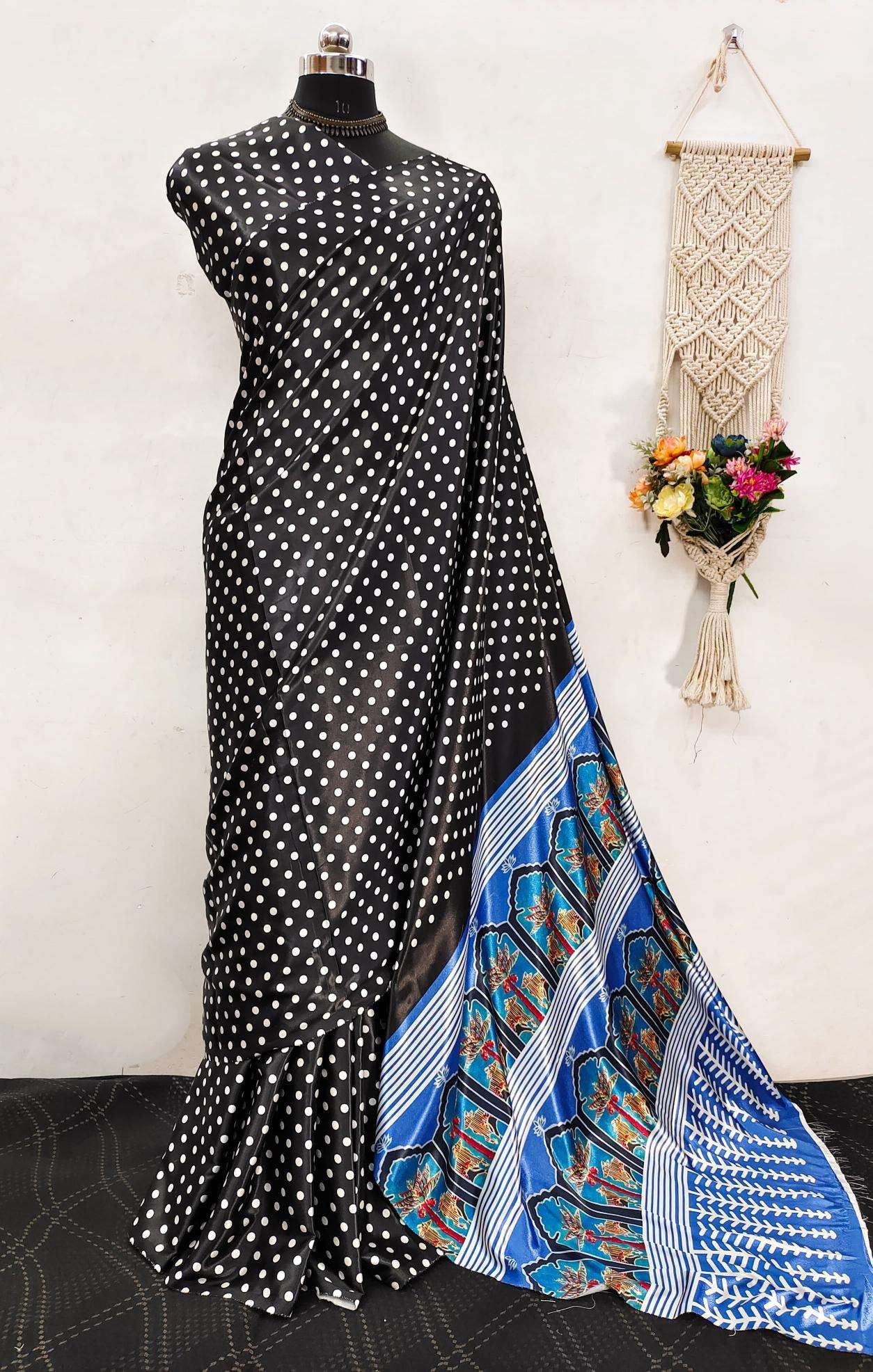 Ajrakh printed semi gajji Fancy saree wholesale in Kolkata