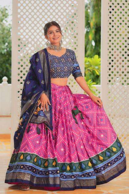 Amisha vol 2 Tussar Silk Lehenga choli exporters in India