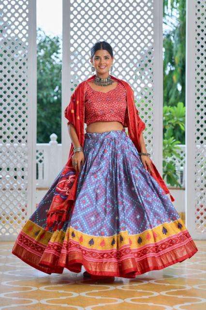 Amisha vol 2 Tussar Silk Lehenga choli exporters in India
