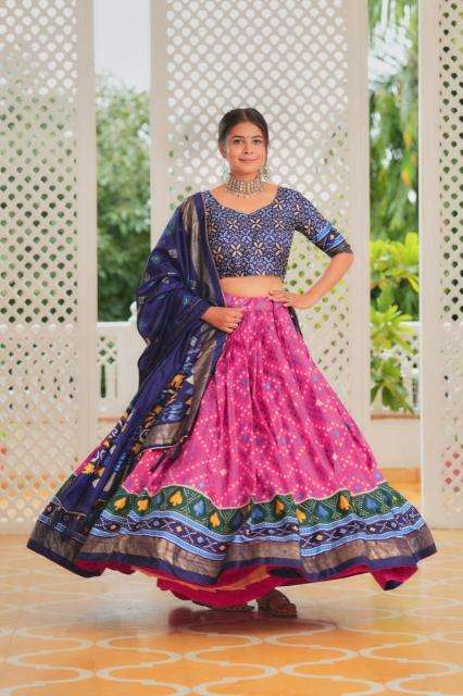 Amisha vol 2 Tussar Silk Lehenga choli exporters in India