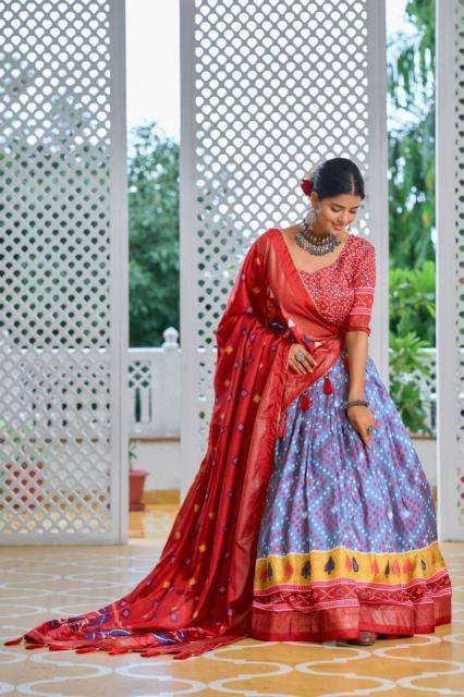 Amisha vol 2 Tussar Silk Lehenga choli exporters in India