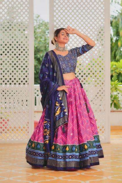 Amisha vol 2 Tussar Silk Lehenga choli exporters in India
