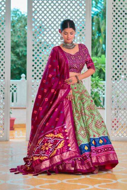 Amisha vol 2 Tussar Silk Lehenga choli exporters in India