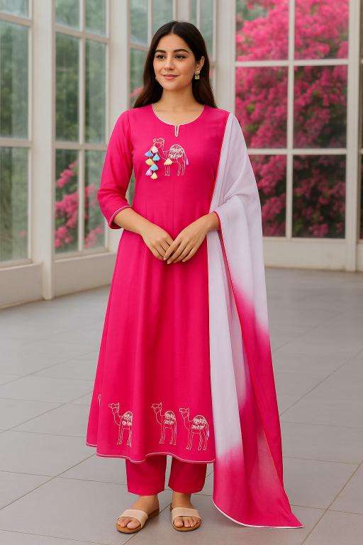 Anarkali style mal cotton 3 Kurti suppliers in Maharashtra