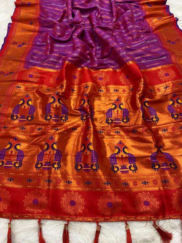 Anokhi paithani soft silk zari Surat saree designs