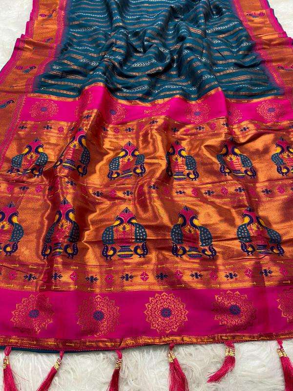Anokhi paithani soft silk zari Surat saree designs