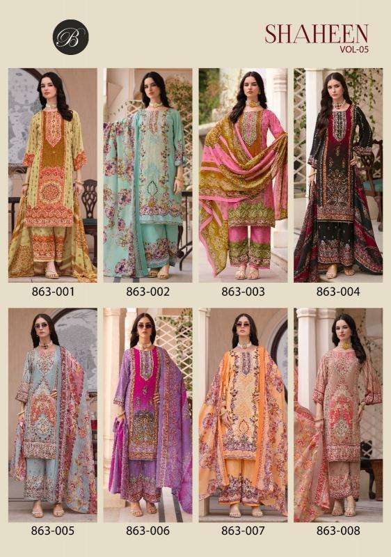 Belliza designer studio shaheen vol 5 Wholesale dress materials for party wear