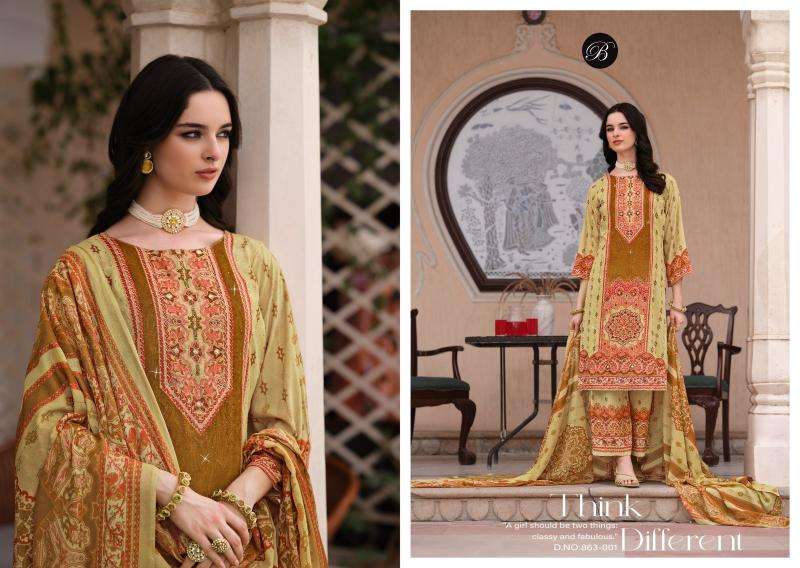 Belliza designer studio shaheen vol 5 Wholesale dress materials for party wear