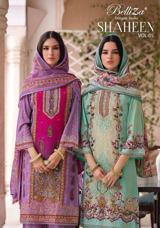 Belliza designer studio shaheen vol 5 Wholesale dress materials for party wear