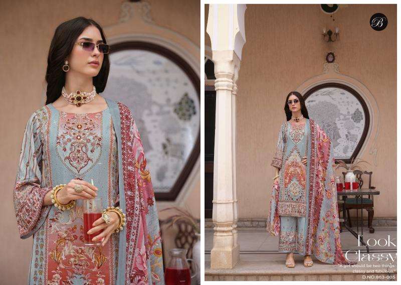 Belliza designer studio shaheen vol 5 Wholesale dress materials for party wear