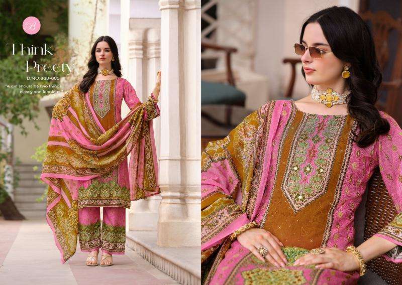 Belliza designer studio shaheen vol 5 Wholesale dress materials for party wear