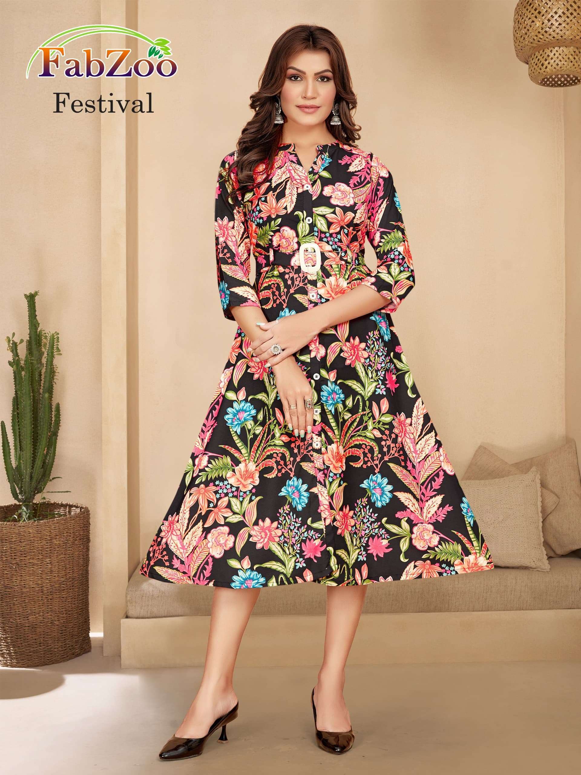 Belt vol 2 poly rayon printed Wholesale kurti market in Hyderabad