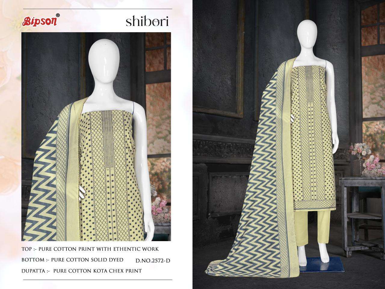 Bipson print shibori 2572 Affordable dress materials in Delhi
