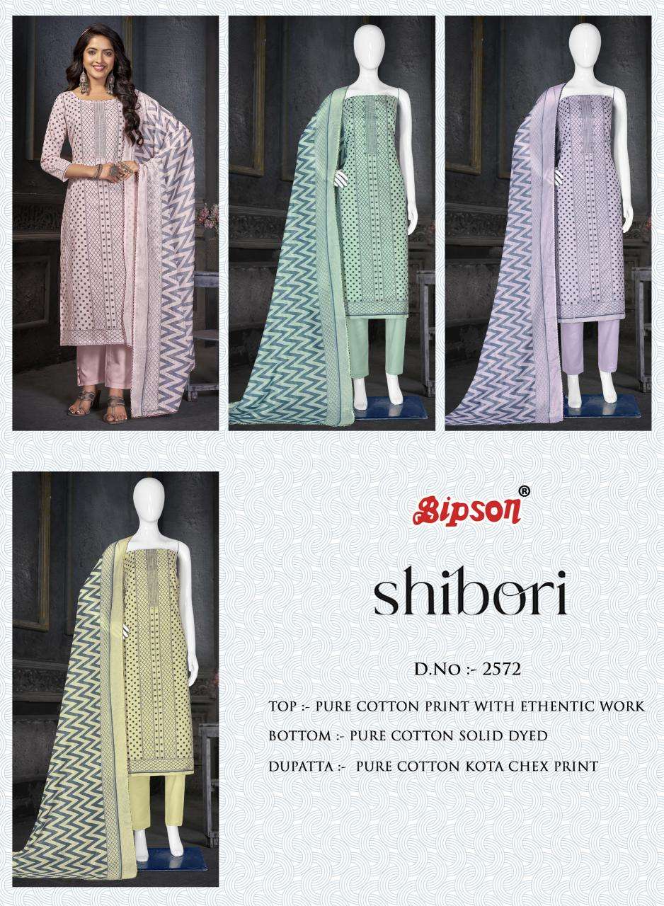 Bipson print shibori 2572 Affordable dress materials in Delhi