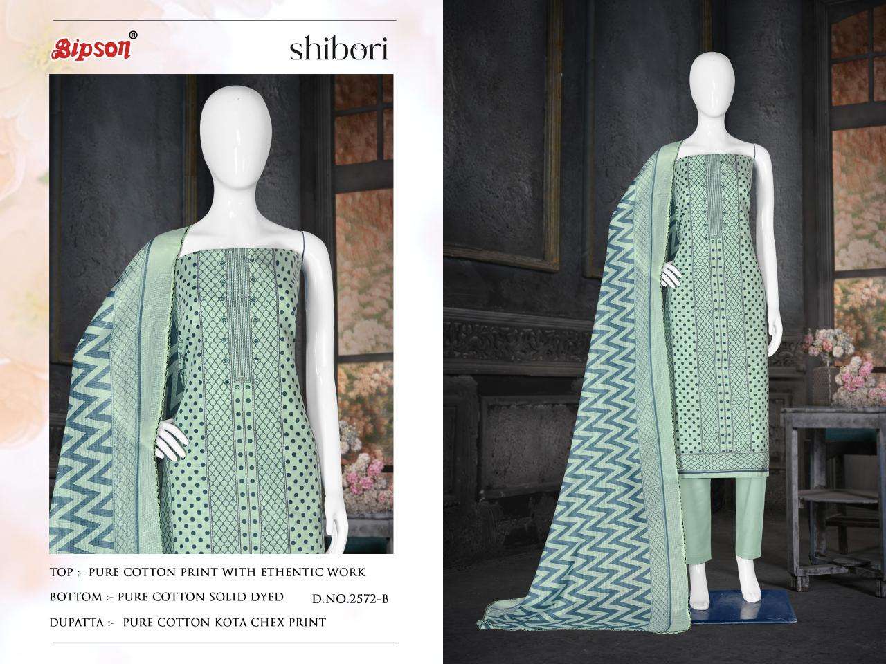 Bipson print shibori 2572 Affordable dress materials in Delhi