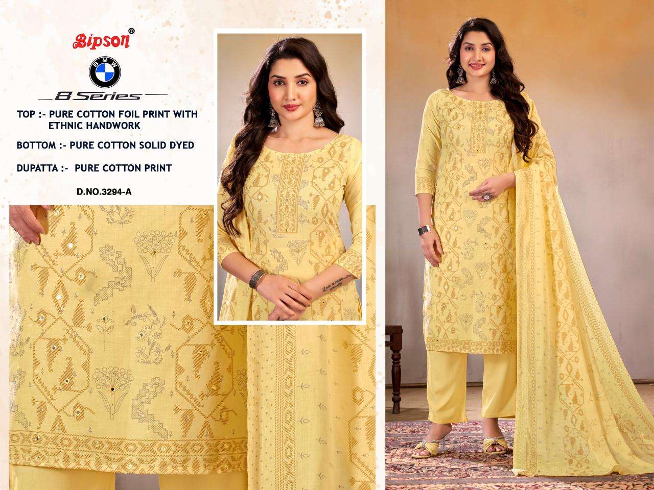 Bipson prints bmw 8 series 3294 Surat dress materials market