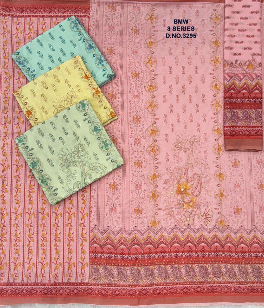 Bipson prints bmw 8 series 3295 Cotton dress materials wholesalers in Surat