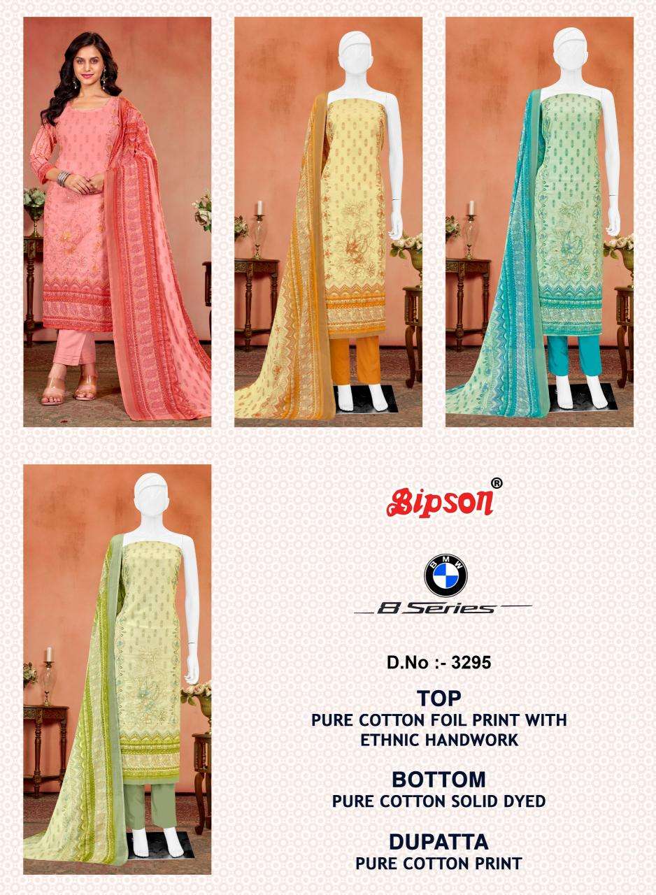 Bipson prints bmw 8 series 3295 Cotton dress materials wholesalers in Surat