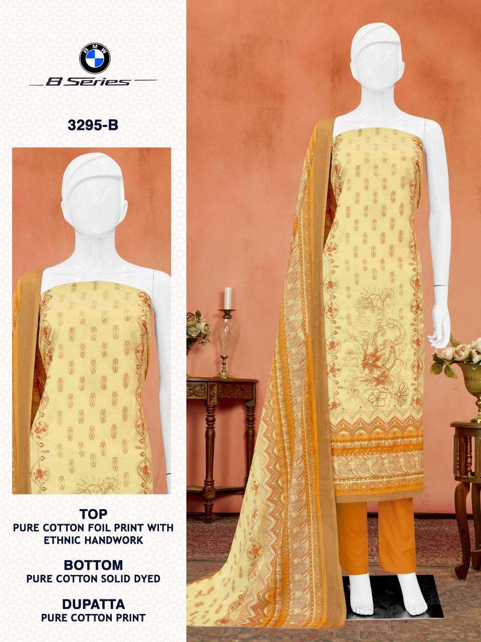 Bipson prints bmw 8 series 3295 Cotton dress materials wholesalers in Surat