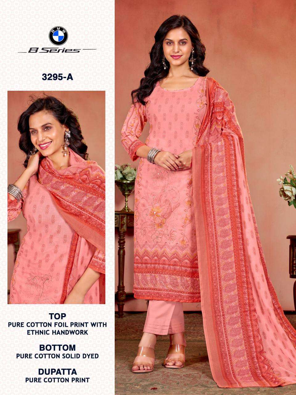 Bipson prints bmw 8 series 3295 Cotton dress materials wholesalers in Surat
