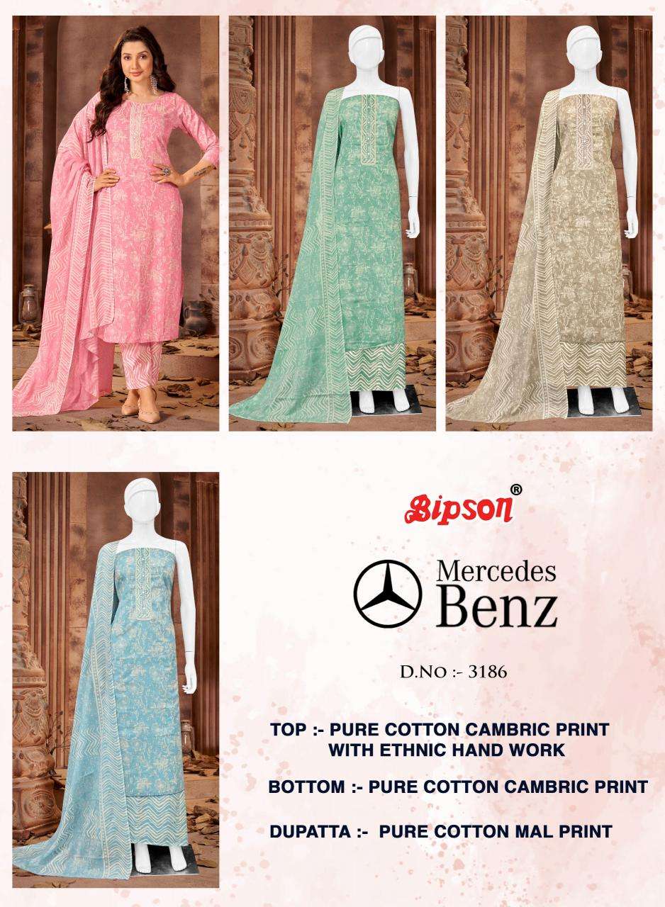 Bipson prints mercedes 3186 Online dress material shopping in Mumbai