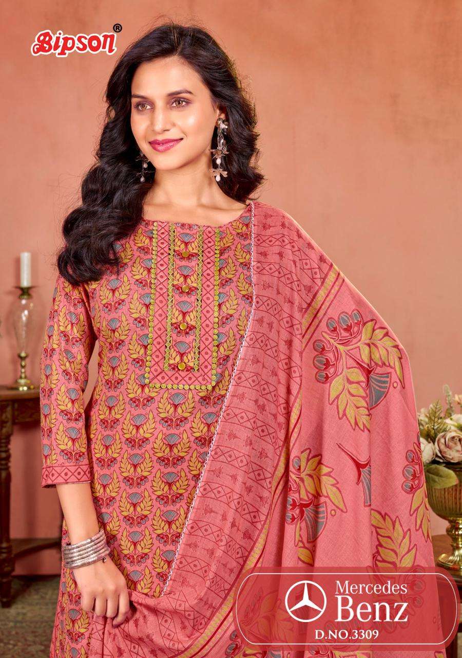 Bipson prints mercedes 3309 Wholesale dress materials suppliers in Kolkata