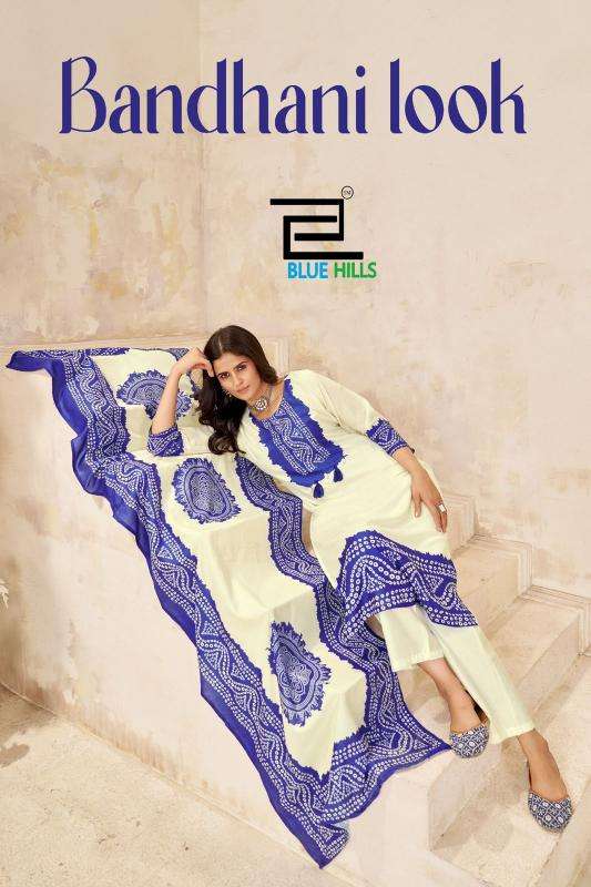 Blue hills bhandani look Wholesale Kurti Suppliers in Surat