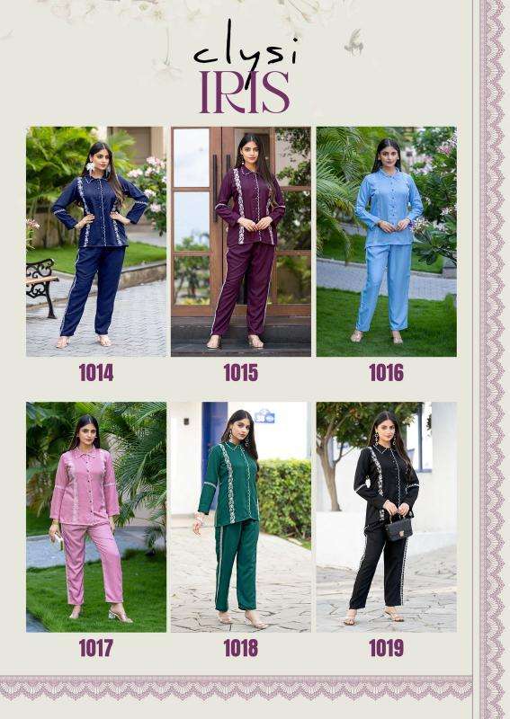 Clysi iris viscose slub coord sets Fancy Kurtis wholesaler in Ahmedabad