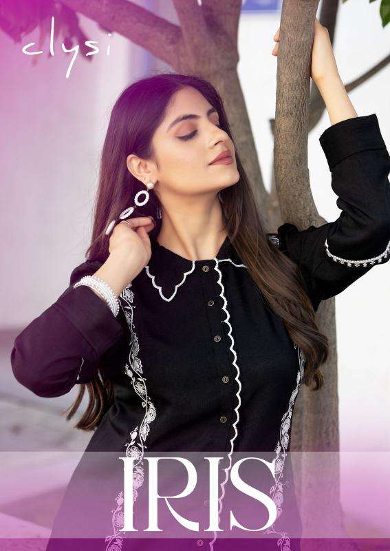 Clysi iris viscose slub coord sets Fancy Kurtis wholesaler in Ahmedabad