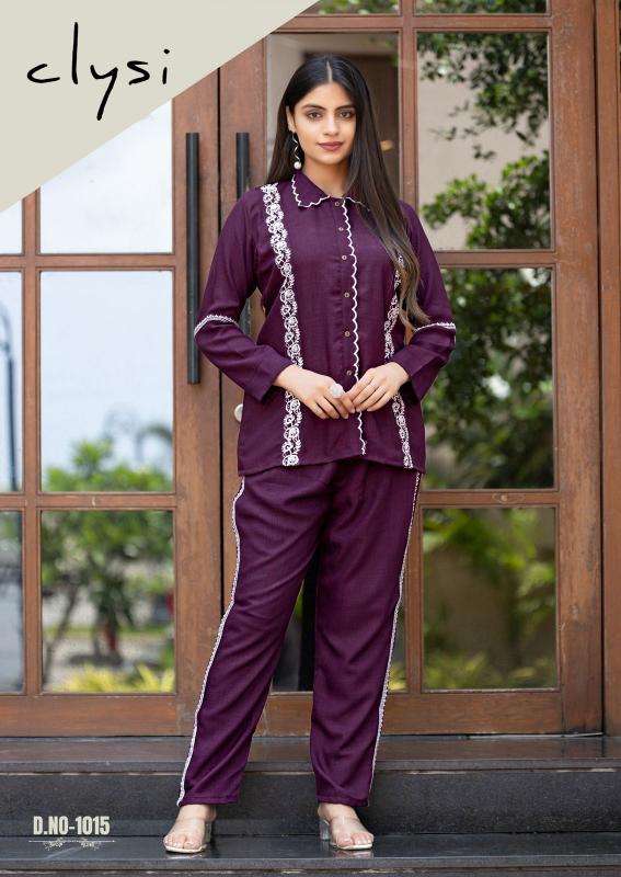 Clysi iris viscose slub coord sets Fancy Kurtis wholesaler in Ahmedabad